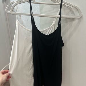 Black and White Spaghetti Strap Tops